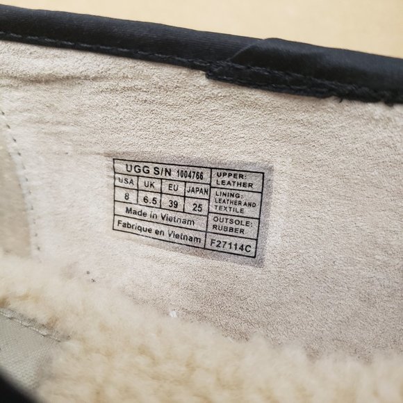 New Women UGG Shoes HALLOWAY Slip On Black Bow Gold Tiny Studds Loafer 8 1004766 - Picture 5 of 9